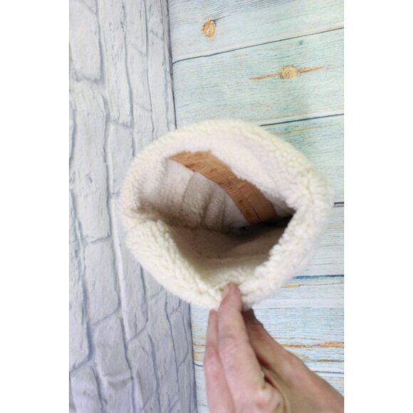 Area Forte Tan Leather Fleece Lined Side Zip Knee High Boots EU 38 US 7 - Picture 8 of 9